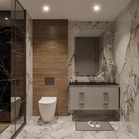 شقق في مجمع قيد الإنشاء في منطقة توميوك