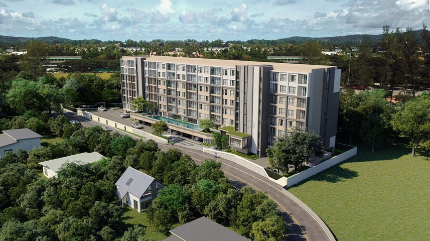 مجمع سكني قيد الإنشاء في منطقة شاطئ بانغ تاو