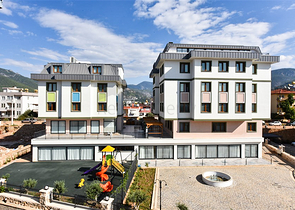 شقة غير مكلفة 2 + 1 في مجمع جديد في منطقة أوبا