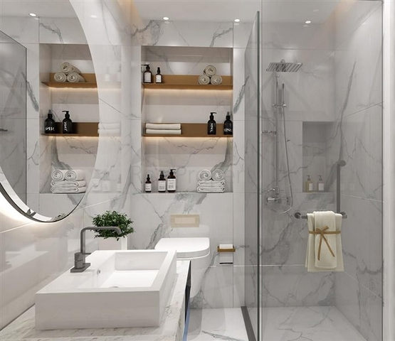 2 + 1 بنتهاوس مطلة على البحر في وسط ألانيا