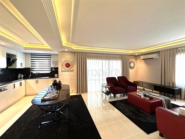 شقة 2 + 1 مع تصريح إقامة في منطقة أوبا