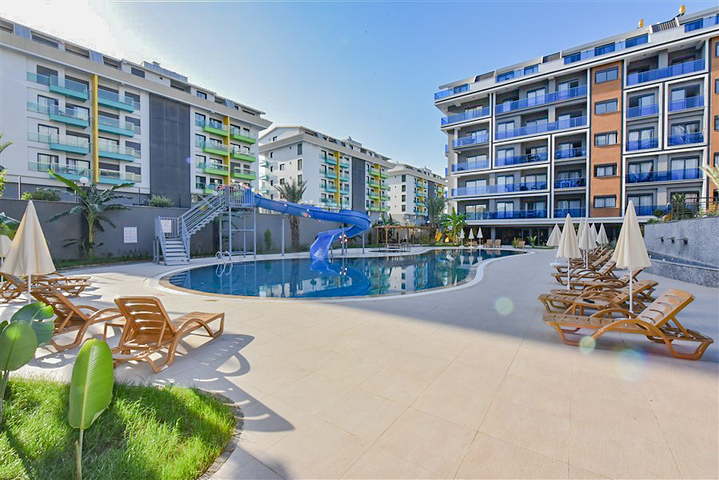 شقة 1+1 للايجار في مجمع جديد في منطقة كارجيجاك