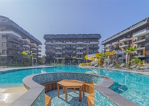 شقة 1+1 في مجمع حديث في منطقة أوبا