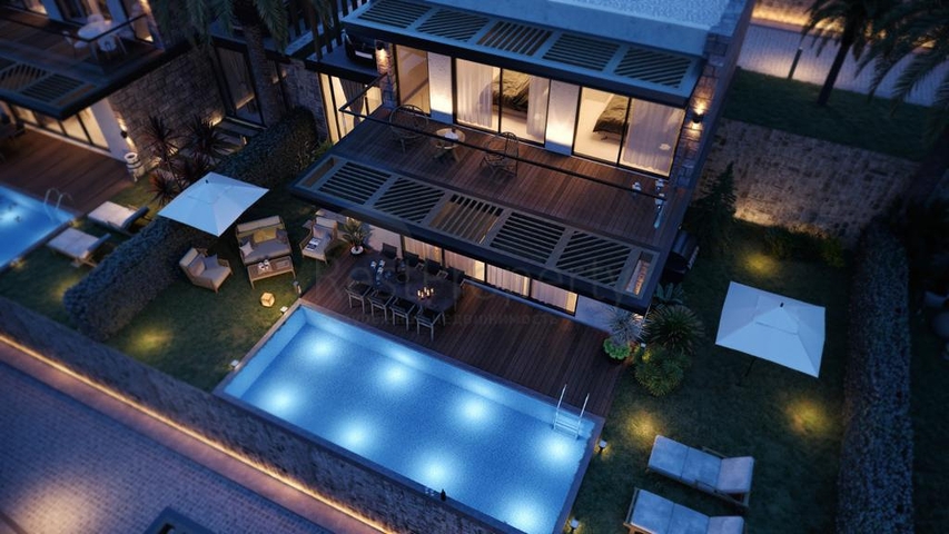 مجمع فلل بتصميم عصري في الجزء التاريخي من مدينة بودروم. مجمع فلل بتصميم عصري في الجزء التاريخي من مدينة بودروم.