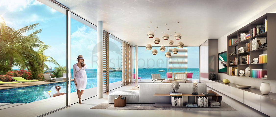 منازل مع حمامات سباحة خاصة وشواطئ في أرخبيل العالم في دبي