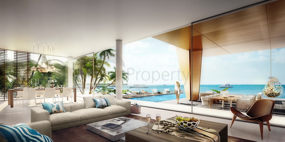 منازل مع حمامات سباحة خاصة وشواطئ في أرخبيل العالم في دبي