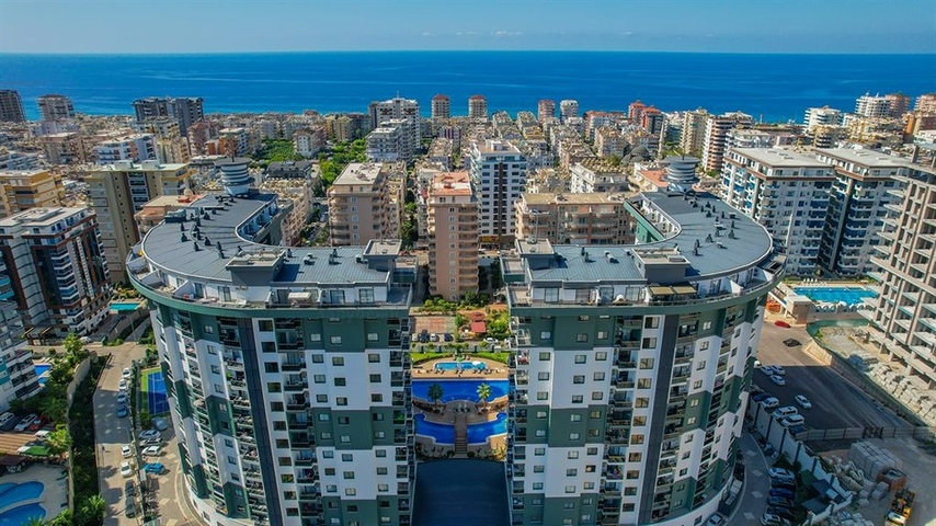 شقة مفروشة 1 + 1 في مجمع مع بنية تحتية فندقية في محمودلار