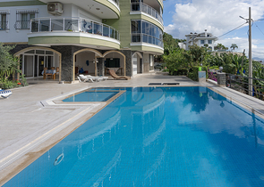 بنتهاوس مفروش 4 + 1 مطل على البحر في وسط ألانيا