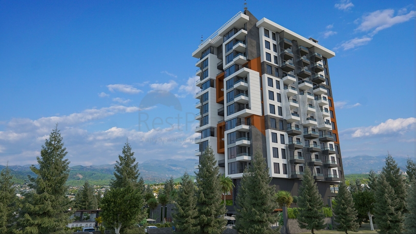 شقة 1+1 في مجمع سكني جديد في وسط محمودلار