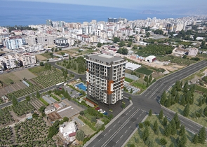 شقة 1+1 في مجمع سكني جديد في وسط محمودلار