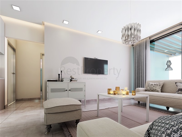 شقة 2+1 مع تراس خاص بها على بعد 100 متر من البحر