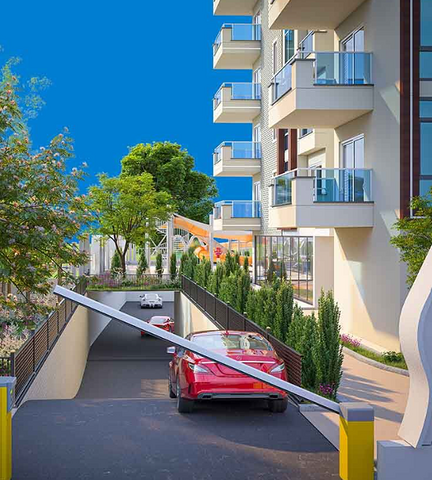 دوبلكس 2 + 1 في مجمع جديد من مطور كبير