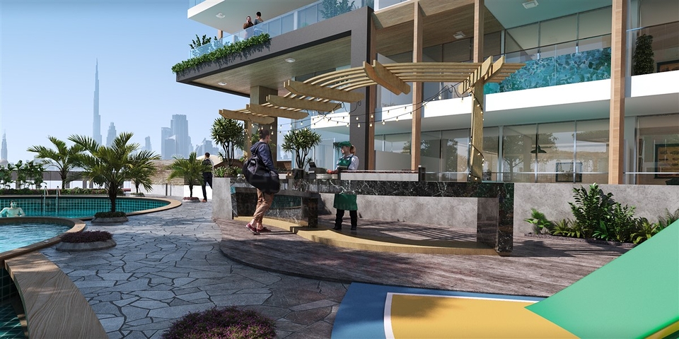 شقق استثمارية مع مسبح في دبي ، أرجان