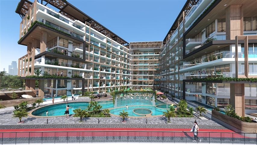 شقق استثمارية مع مسبح في دبي ، أرجان