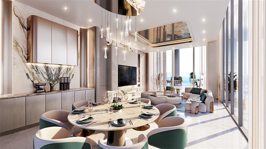 شقق مطلة على برج خليفة ومسابح في دبي