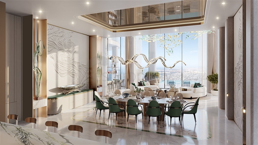 شقق مطلة على برج خليفة ومسابح في دبي