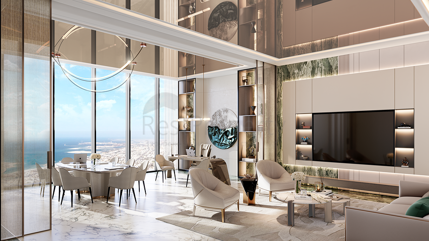 شقق مطلة على برج خليفة ومسابح في دبي