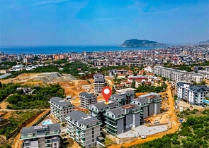 بنتهاوس 2 + 1 مطل على البحر وقلعة كاليه في منطقة أوبا