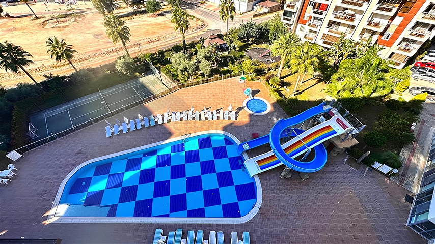 شقة 2+1 في مجمع مع بنية تحتية من نوع الفندق في منطقة أفسالار