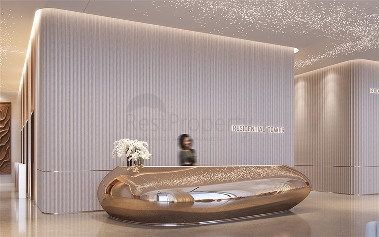 شقق فاخرة مطلة على المدينة في ناطحة سحاب في دبي