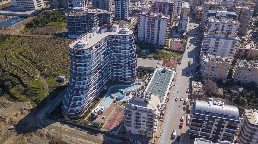 مجمع فاخر - شقق غرفتين وصالة - مفروشة - في مهموتلار / الانيا 