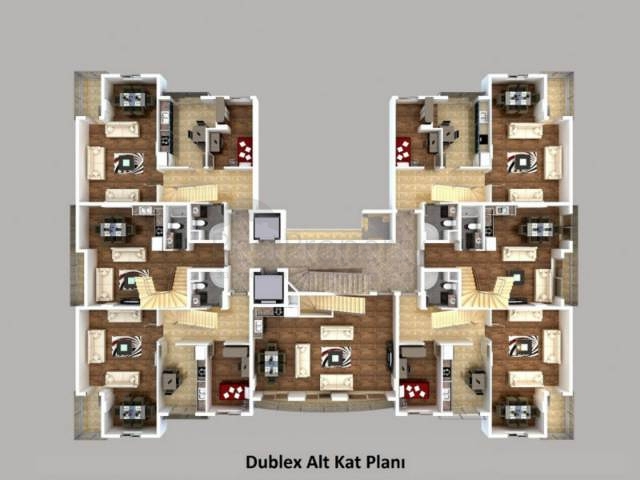 شقق بمساحات مختلفة في أنطاليا 