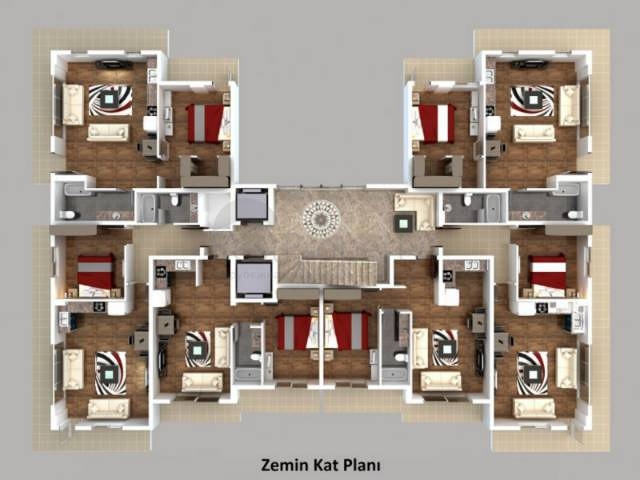 شقق بمساحات مختلفة في أنطاليا 