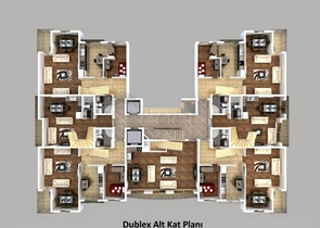 شقق بمساحات مختلفة في أنطاليا 