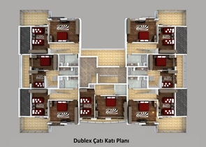 شقق بمساحات مختلفة في أنطاليا 