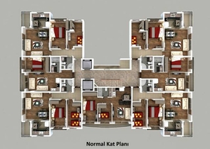 شقق بمساحات مختلفة في أنطاليا 