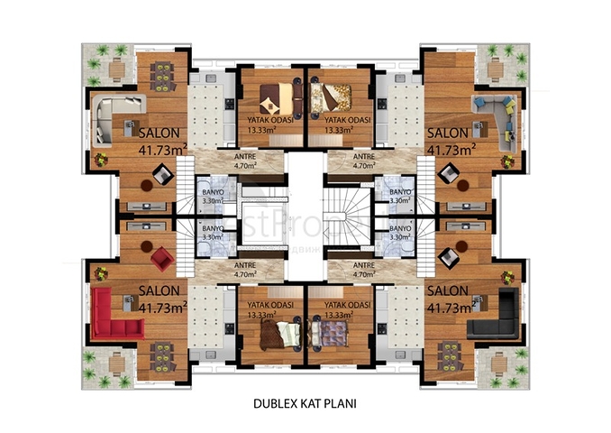 مشروع جاهز في انطاليا 300 م عن البحر