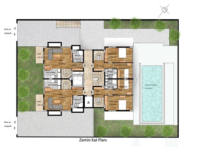 مشروع جاهز في انطاليا 300 م عن البحر