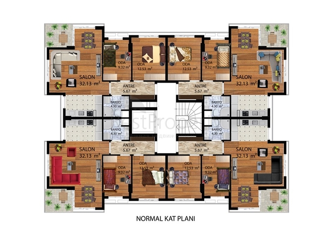 مشروع جاهز في انطاليا 300 م عن البحر