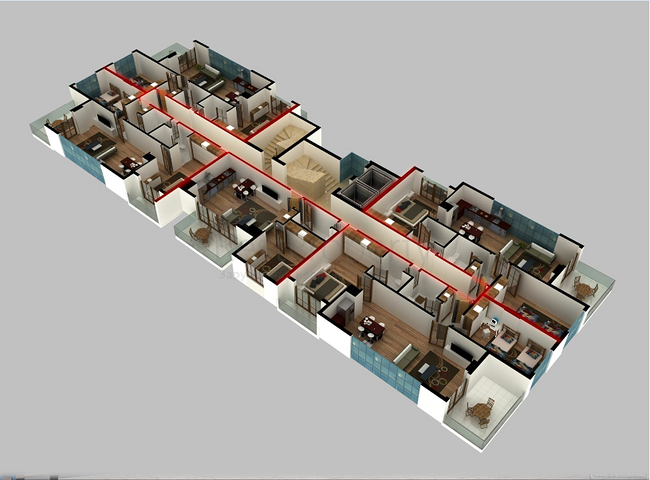 تصميم عصري - شقق ضمن مجمع سكني حديث - مهموتلار / الانيا 