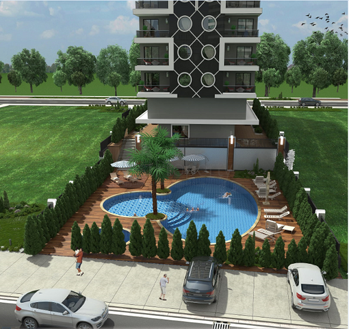 تصميم عصري - شقق ضمن مجمع سكني حديث - مهموتلار / الانيا 