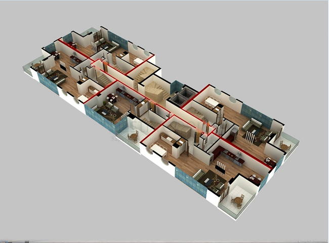 تصميم عصري - شقق ضمن مجمع سكني حديث - مهموتلار / الانيا 