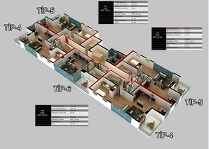 تصميم عصري - شقق ضمن مجمع سكني حديث - مهموتلار / الانيا 