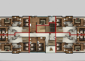 تصميم عصري - شقق ضمن مجمع سكني حديث - مهموتلار / الانيا 