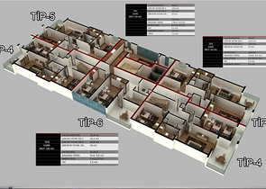تصميم عصري - شقق ضمن مجمع سكني حديث - مهموتلار / الانيا 