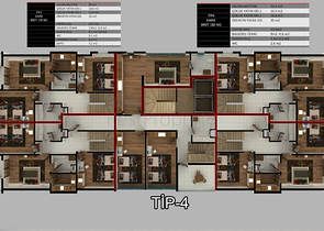 تصميم عصري - شقق ضمن مجمع سكني حديث - مهموتلار / الانيا 