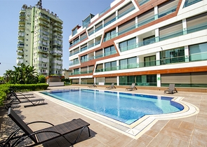 شقة بغرفة نوم واحدة مع أثاث في مجمع فندقي