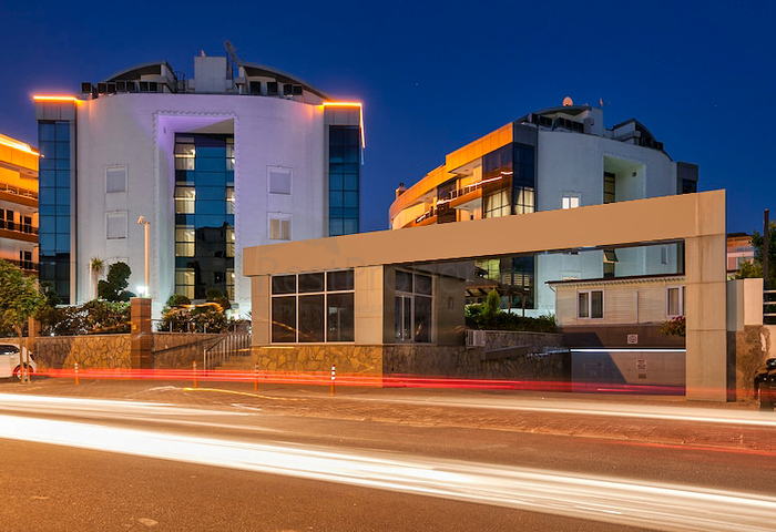 شقة 1 + 1 في مجمع فندقي على بعد 5 دقائق من البحر