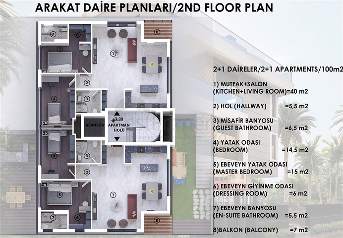 مجمع سكني 250 م عن البحر في كونيالتي