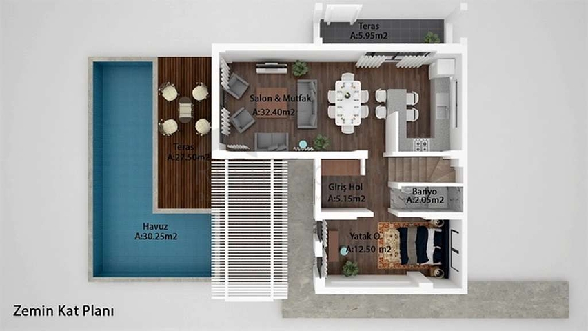 فيلا فاخرة 6 + 1 مع مسبح خاص في كاليس فتحية