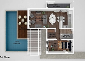 فيلا فاخرة 6 + 1 مع مسبح خاص في كاليس فتحية