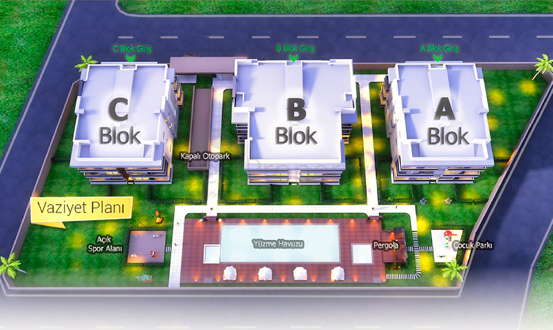 مجمع جديد يضم شقق 3 + 1،4 + 1 في منطقة دوشيميتي