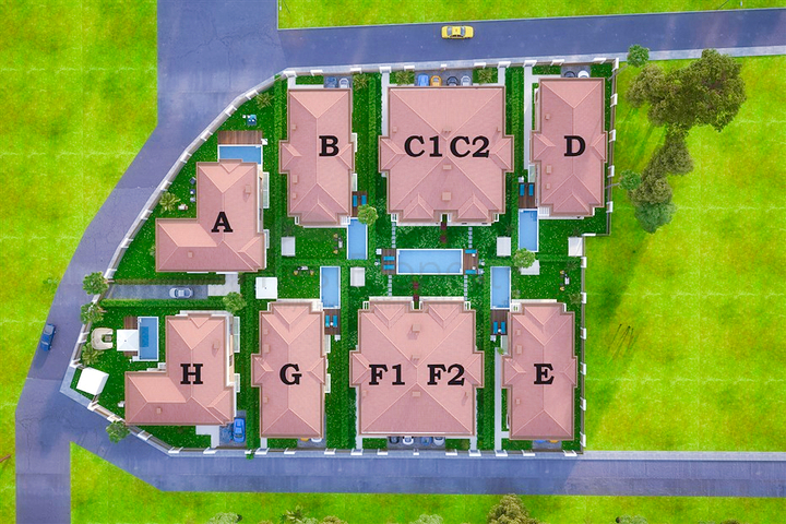 مجمع فيلات في منطقة دوشيميتي - أنطاليا