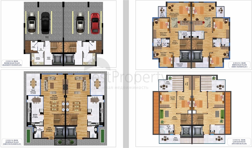مشروع فريد من الفلل في منطقة كونيالتي الصغيرة - مراد باشا