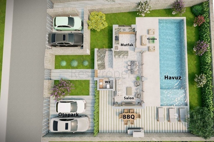 فيلا 5+1 في حي كالكان فتحية