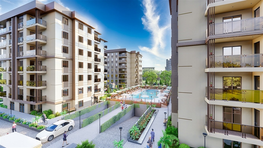 شقق 1 + 1 ، 2 + 1 ، 3 + 1 في منطقة كيبيز - أنطاليا